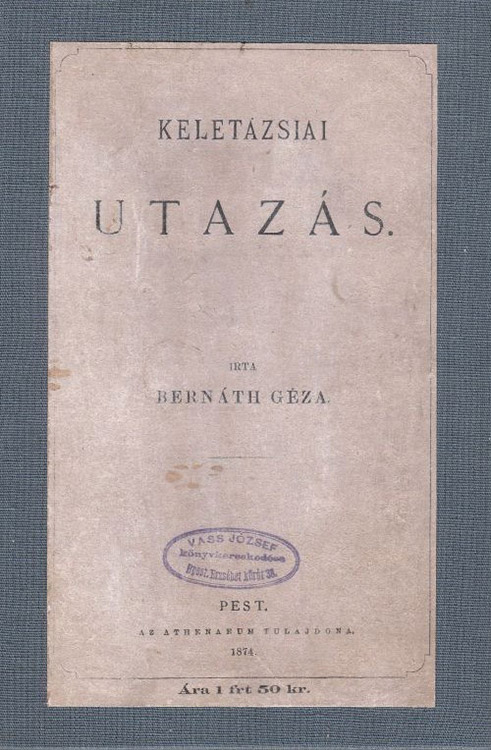 Bernáth Géza könyve, 1874, mutargy.com