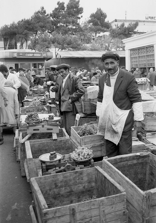 Azerbajdzsán, Baku, Səməd Vurğun utca, Təzə bazar (Új piac), 1975. Fortepan / Kende János
