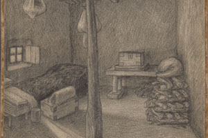 Baktay Ervin rajza Csoma szobájáról