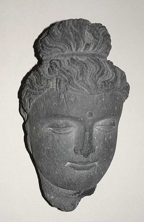 Buddha-fej. Észak-Pákisztán, Gandhára , 3–4. sz. ltsz.: 50.27