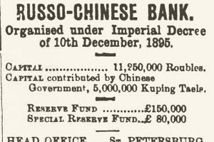 Russo-Chinese Bank 1902-es állapota