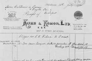 A Kuhn és Komor cég szállítólevele