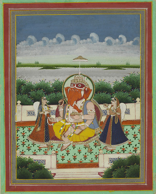Miniatúra: Ganésa. Papír, vízfestés. Észak-India 19. század. HFM_8015 © Szépművészeti Múzeum