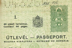 Brunner Erzsébet útlevele