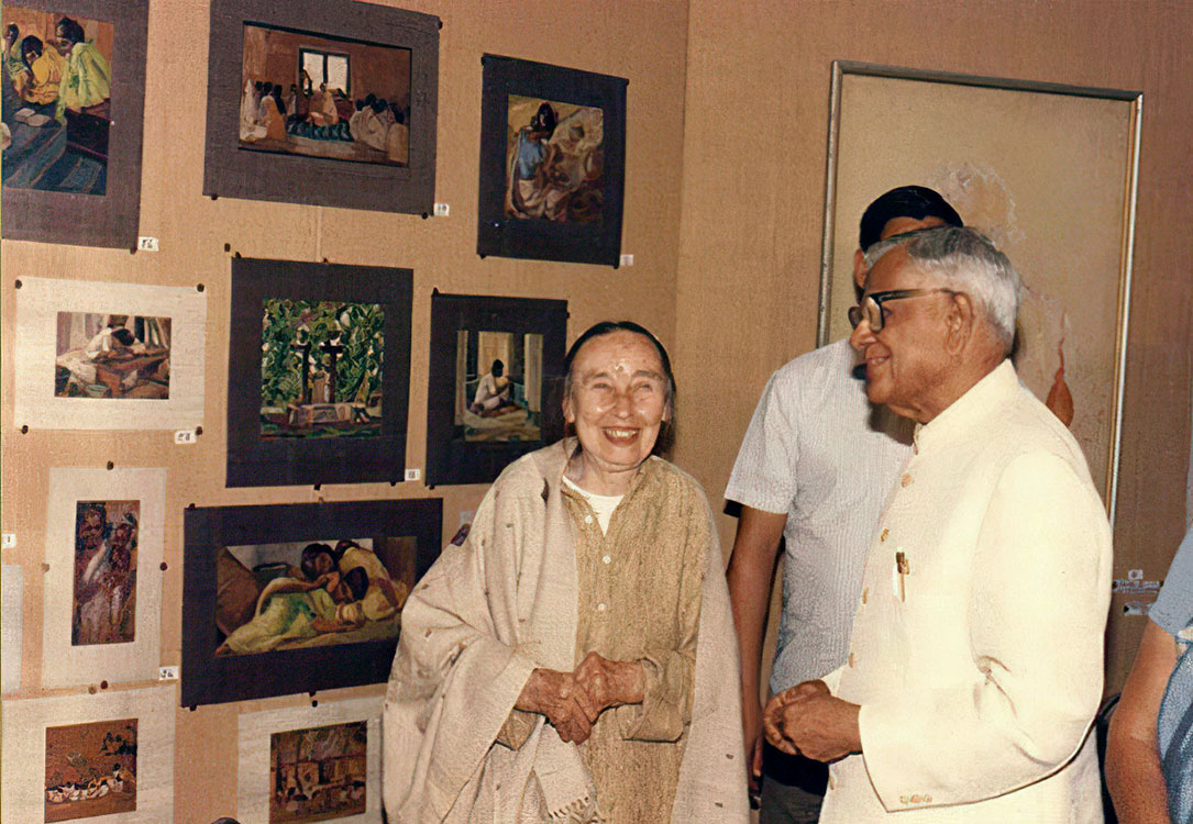 Brunner Erzsébet és K. Venkataraman indiai alelnök, Újdelhi, 1987