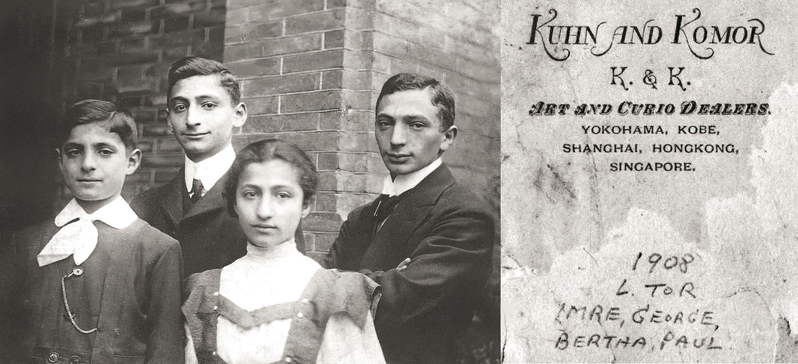 Komor Izidor gyermekei Jokohamában 1908