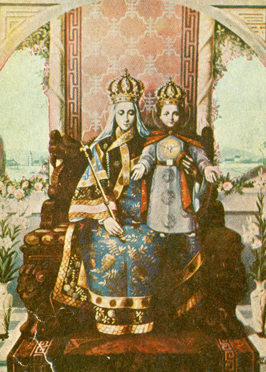 Szűz Mária a kínai császári ruhában
