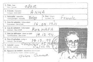 Ódor Anna útlevele