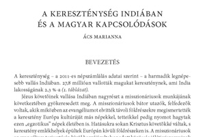 Ács Marianna: A kereszténység Indiában és a magyar kapcsolódások