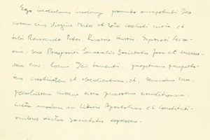 Ladányi László saját kezűleg írt szerzetesi fogadalma. 1952.augusztus 15.
