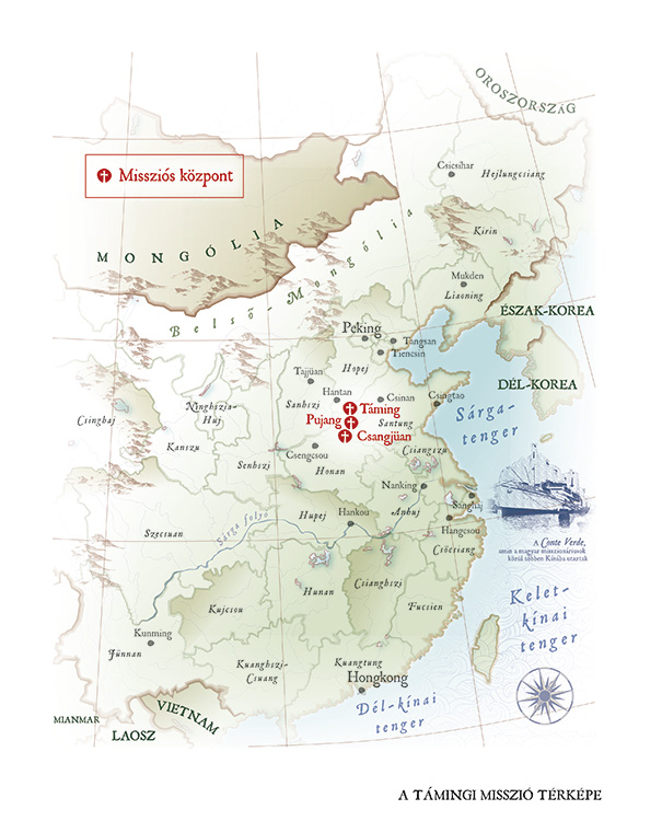 A Támingi misszió térképe