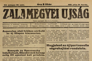 Zalamegyei Újság 