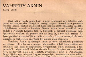 Vámbéry Ármin (1832-1913) 