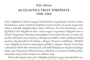 Pelles Márton: Az Atlantica Trust története (1906-1944)