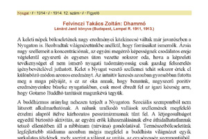 Felvinczi Takács Zoltán: Dhammó
