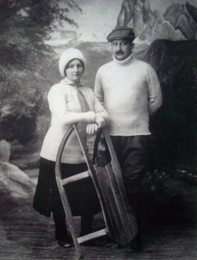 Lénárd Jenő és felesége. Ismeretlen felvétele, 1910 után. Forrás: Giovanni S. Lenard családi archívuma
